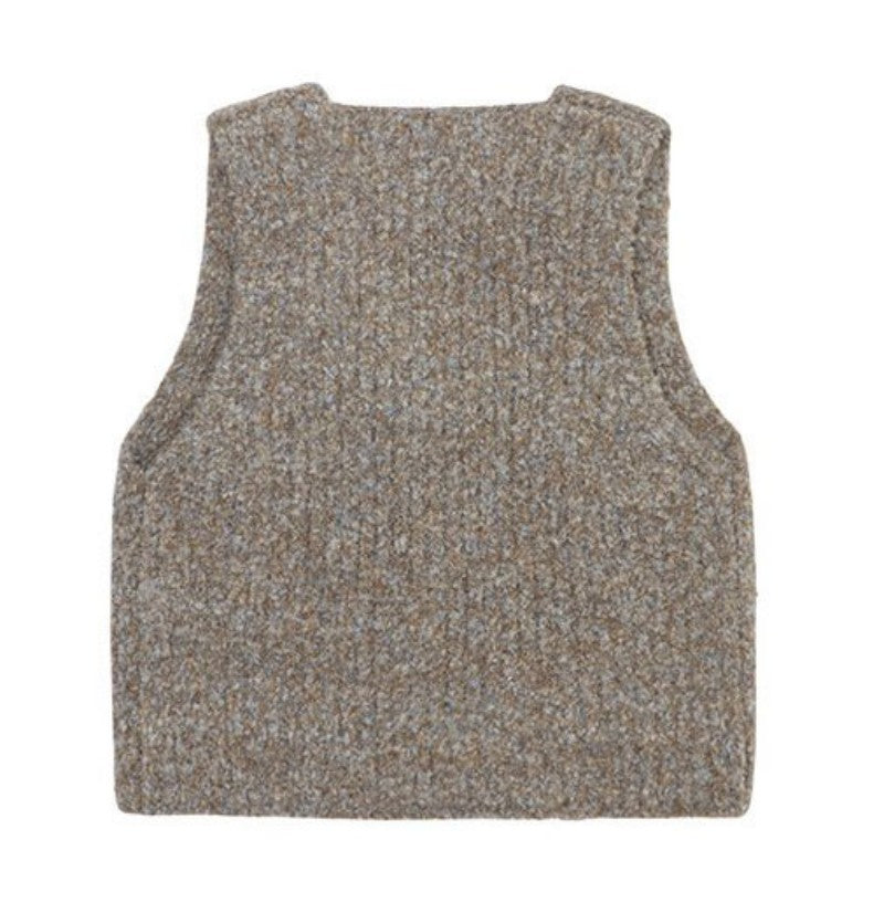 【WE ARE】韓國LAP 前綁帶Ｖ領針織背心 AR4KVB60