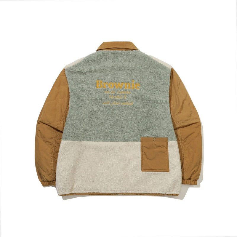 【WE ARE】韓國KODAK 柯達 異材質拼色雙面外套K5423LPJ93