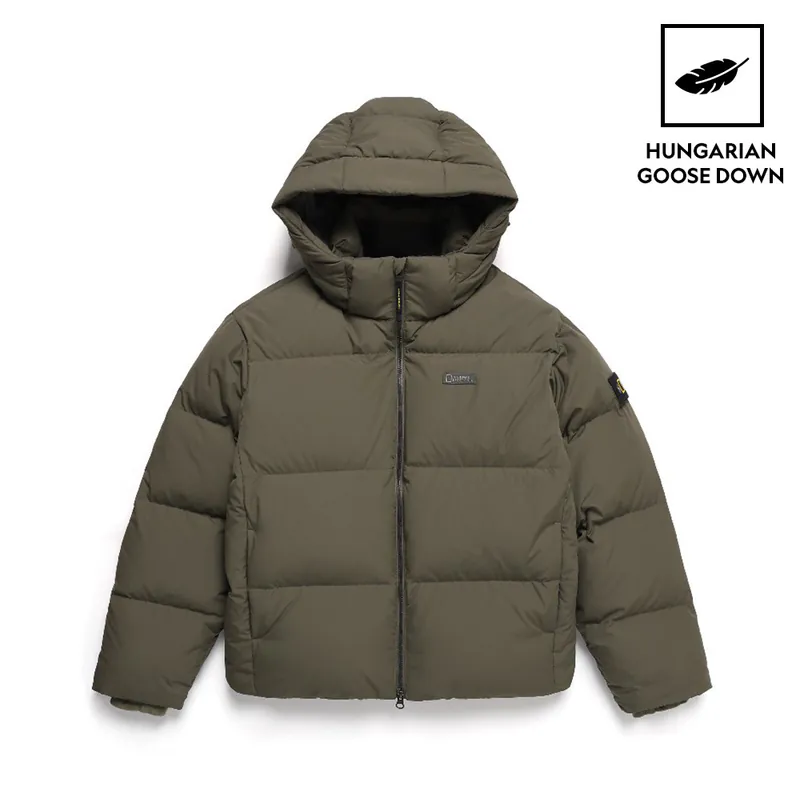 Same style for men and women [WE ARE] South Korea NG National Geographic short version hooded goose down jacket N244UDW151