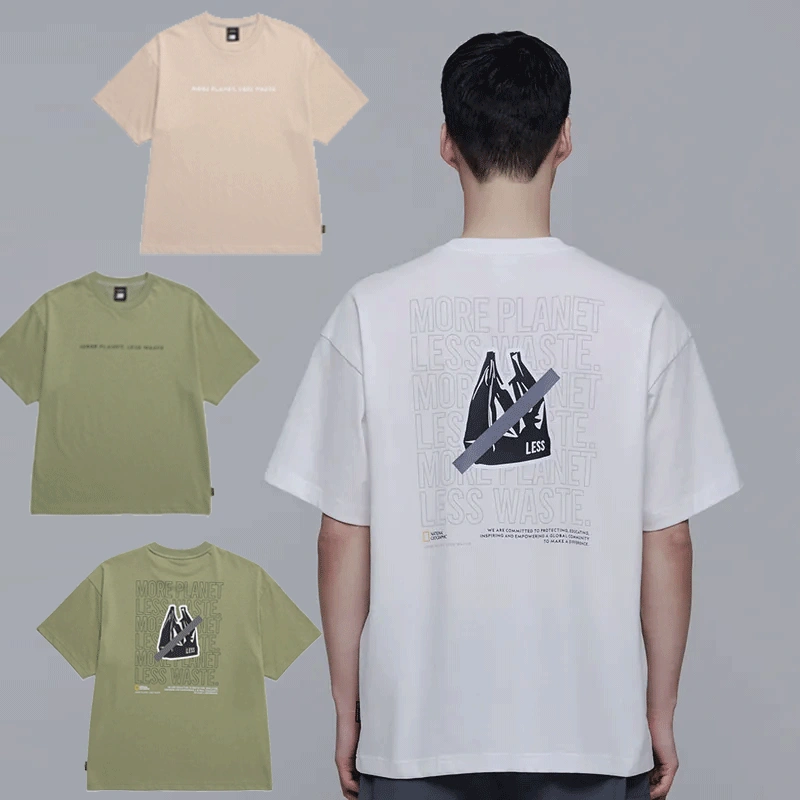 Same style for men and women [WE ARE] Korean NG National Geographic purchasing casual short-sleeved T-shirt N242UTS230