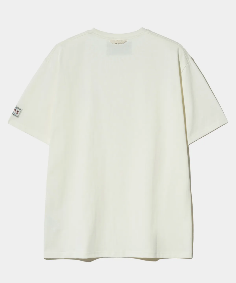 【WE ARE】Korea Satur classic small logo short-sleeved T-shirt SA252WTS06/SA252MTS06