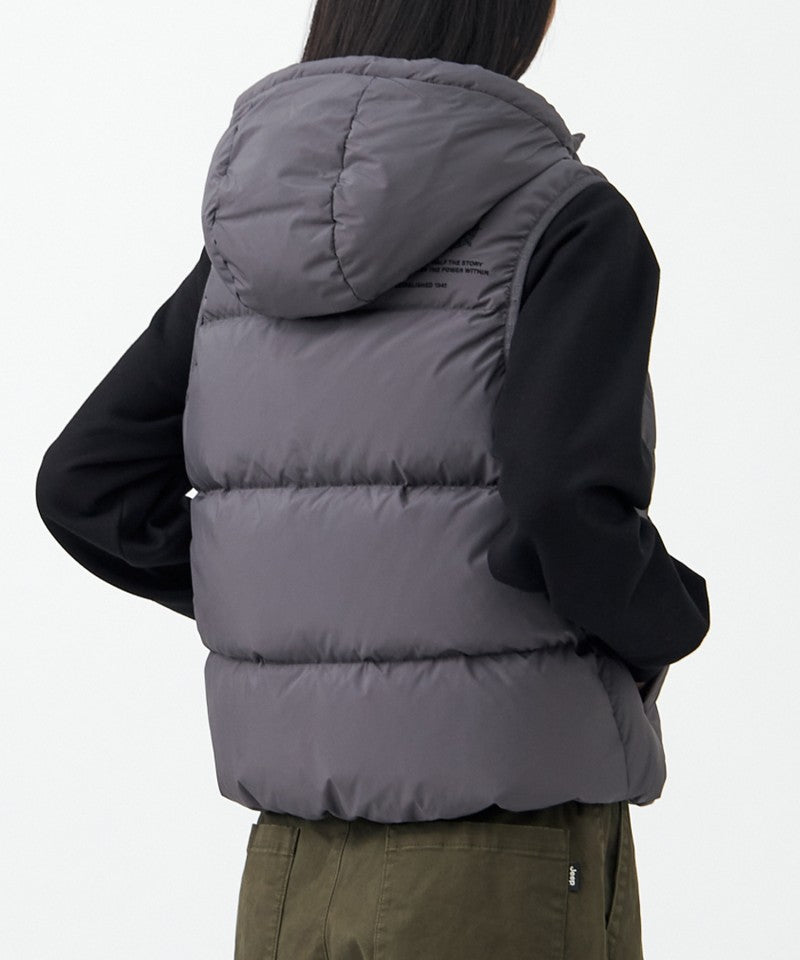 男女同款【WE ARE】韓國JEEP連帽鴨絨背心(防水、帽可拆) JQ4JPU692