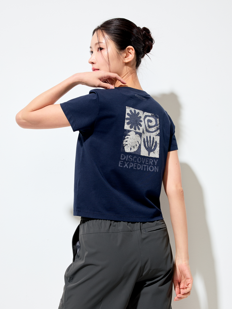 女款【WE ARE】韓國Discovery SORONA涼感抗UV 仙人掌短袖T恤 DWRS99053