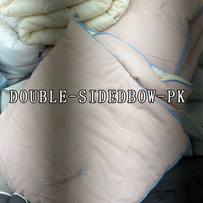 9/4收單 【WE ARE】韓國製刺繡蝴蝶結雙面四季被double-sidedbow