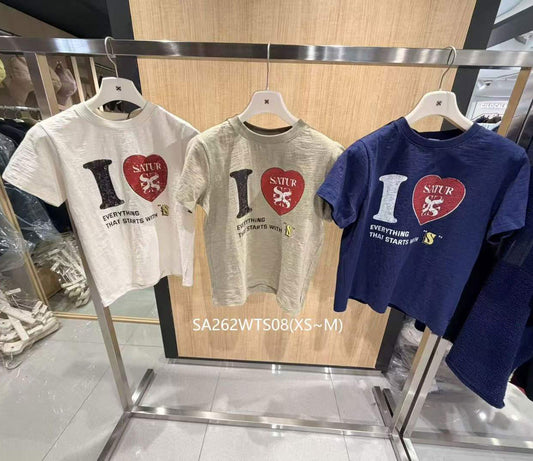 女款【WE ARE】韓國Satur休閒短袖T恤SA262WTS08