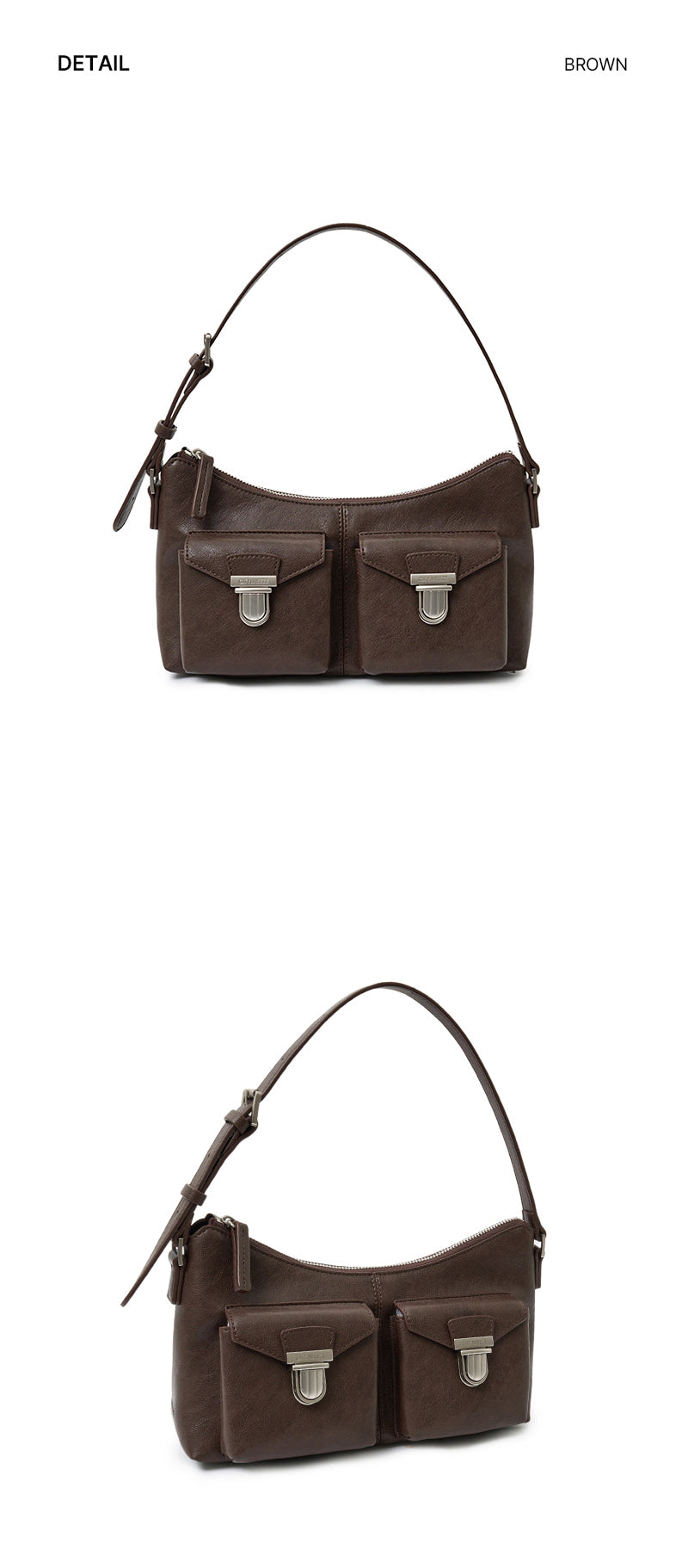 【WE ARE】韓國CITYBREEZE@ 雙口皮革單肩包 CTH4BG03