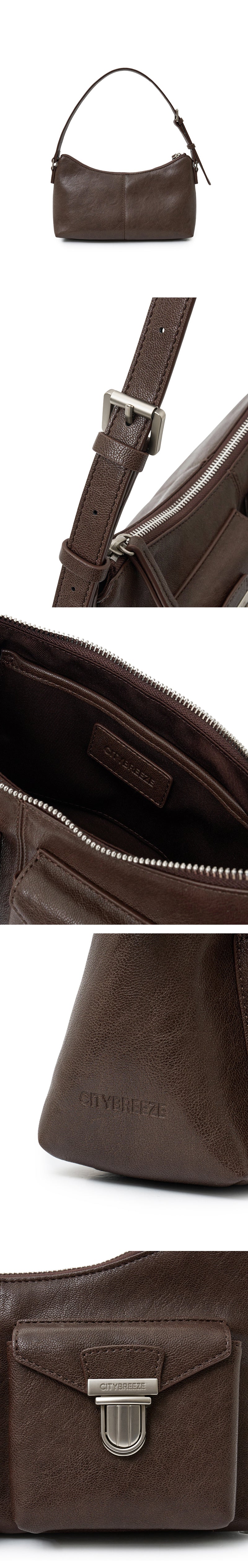 【WE ARE】韓國CITYBREEZE@ 雙口皮革單肩包 CTH4BG03
