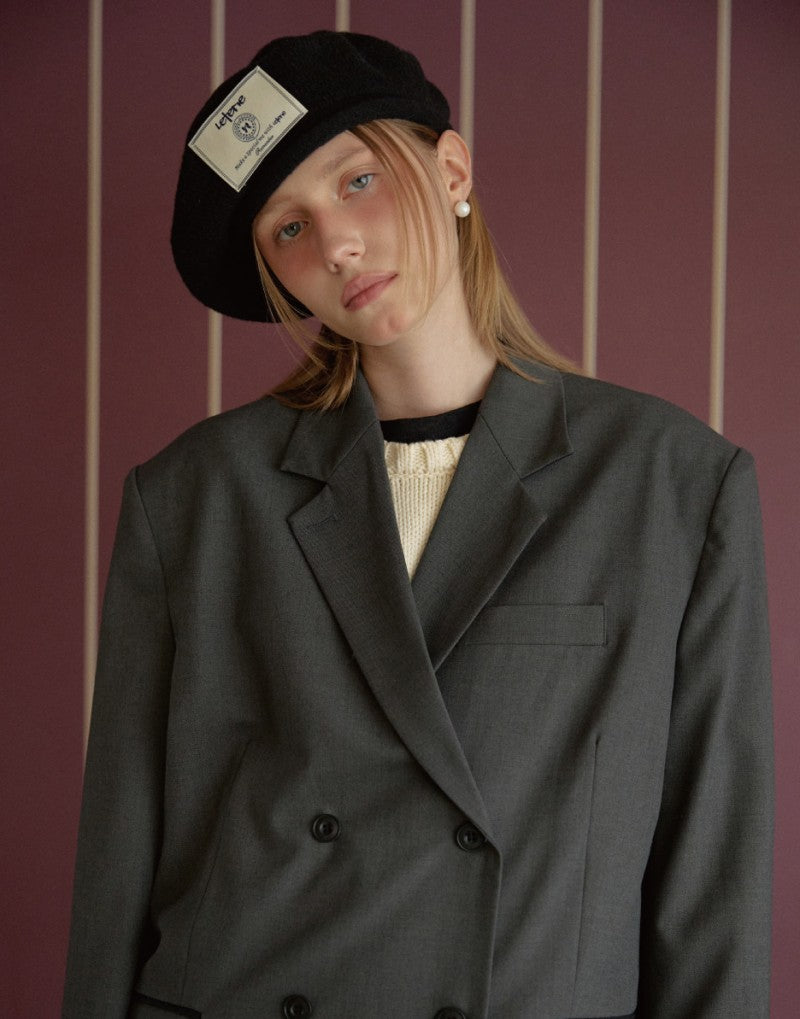 【WE ARE】韓國Leterie 10%羊毛貝雷帽LRLABELKNITBERET