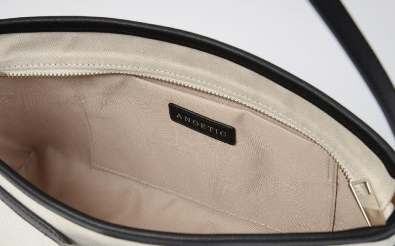 【WE ARE】韓國ANOETIC法式皮帶帆布肩背包 ANCCANVASBELTSHOULDER