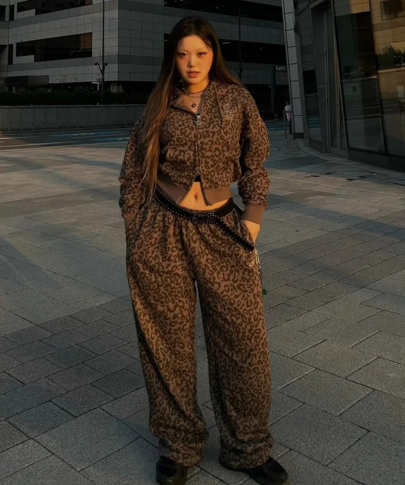 【WE ARE】韓國LMC休閒豹紋褲0LM45CSP119