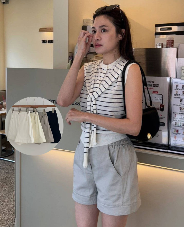 【現貨】大茜選品【WE ARE】 歐膩第一名推薦 挺版鬆緊牛仔短褲