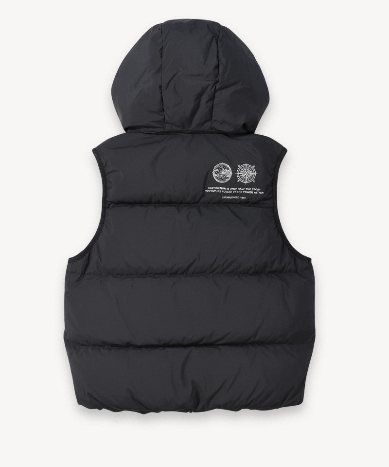 男女同款【WE ARE】韓國JEEP連帽鴨絨背心(防水、帽可拆) JQ4JPU692