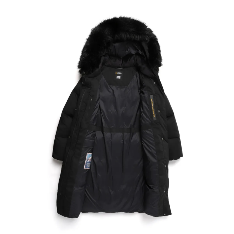 ＊折扣款女款【WE ARE】韓國NG國家地理 連帽（帽不可拆）長版鵝絨羽絨外套N244WDW171