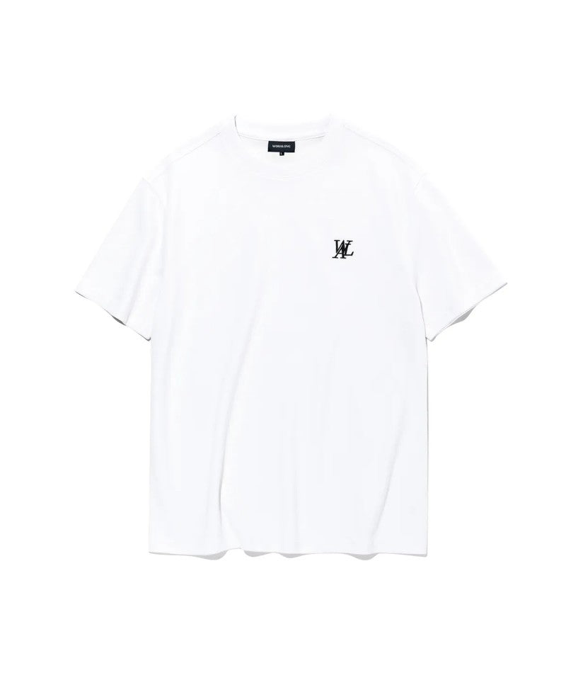 版型寬鬆【WE ARE】韓國WAL WOOALONG 落肩經典小標短袖T恤 WL252JST02U