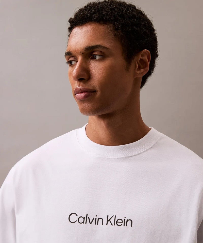 免稅版 劉以豪同款【WE ARE】韓國Calvin Klein 男款膠印短袖T恤 40HM228