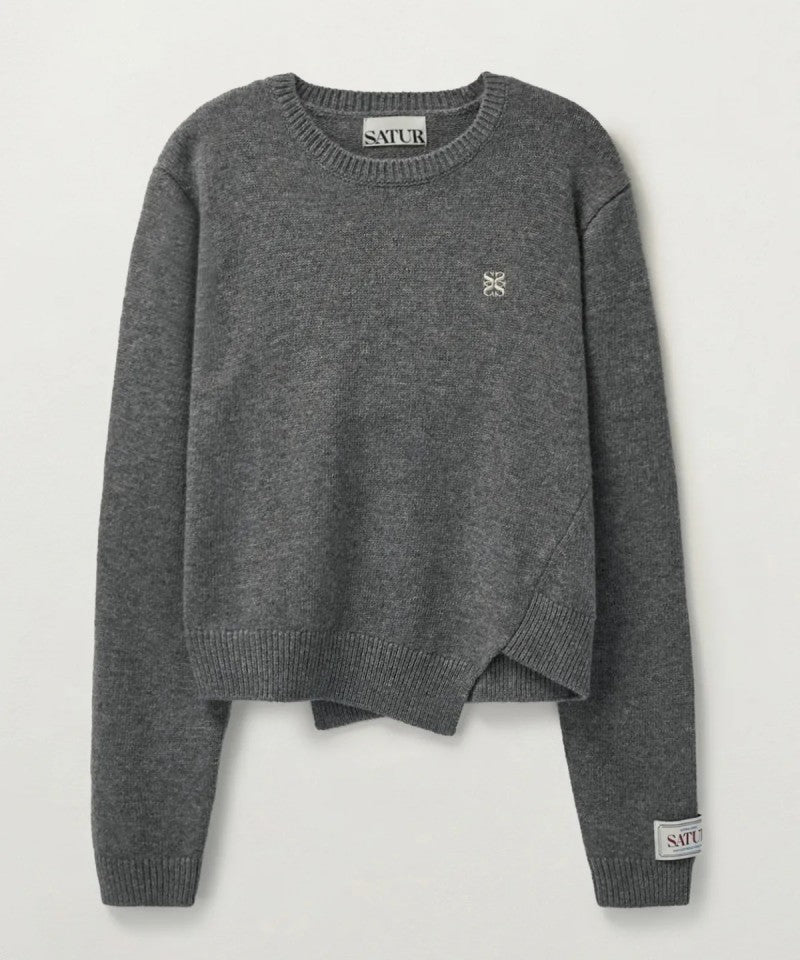 女款【WE ARE】韓國Satur休閒不規則針織毛衣SA243WKT38