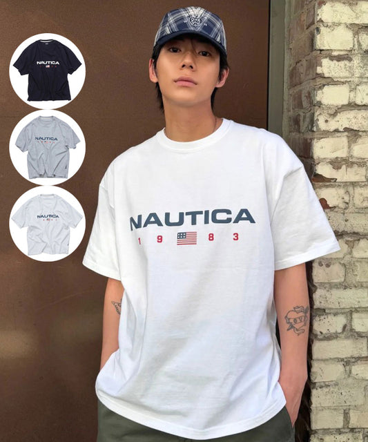 【WE ARE】韓國NAUTICA 寬鬆美式短袖T恤NTS4786