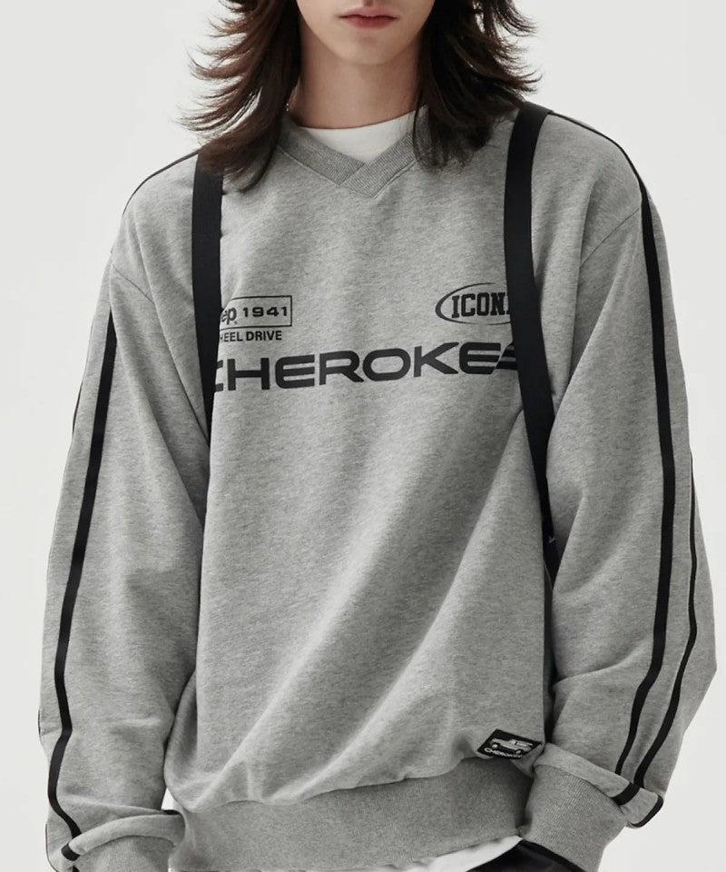 【WE ARE】韓國JEEP圓領大學T衛衣JP5TSU827