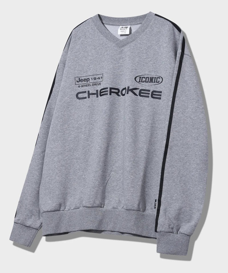 【WE ARE】韓國JEEP圓領大學T衛衣JP5TSU827