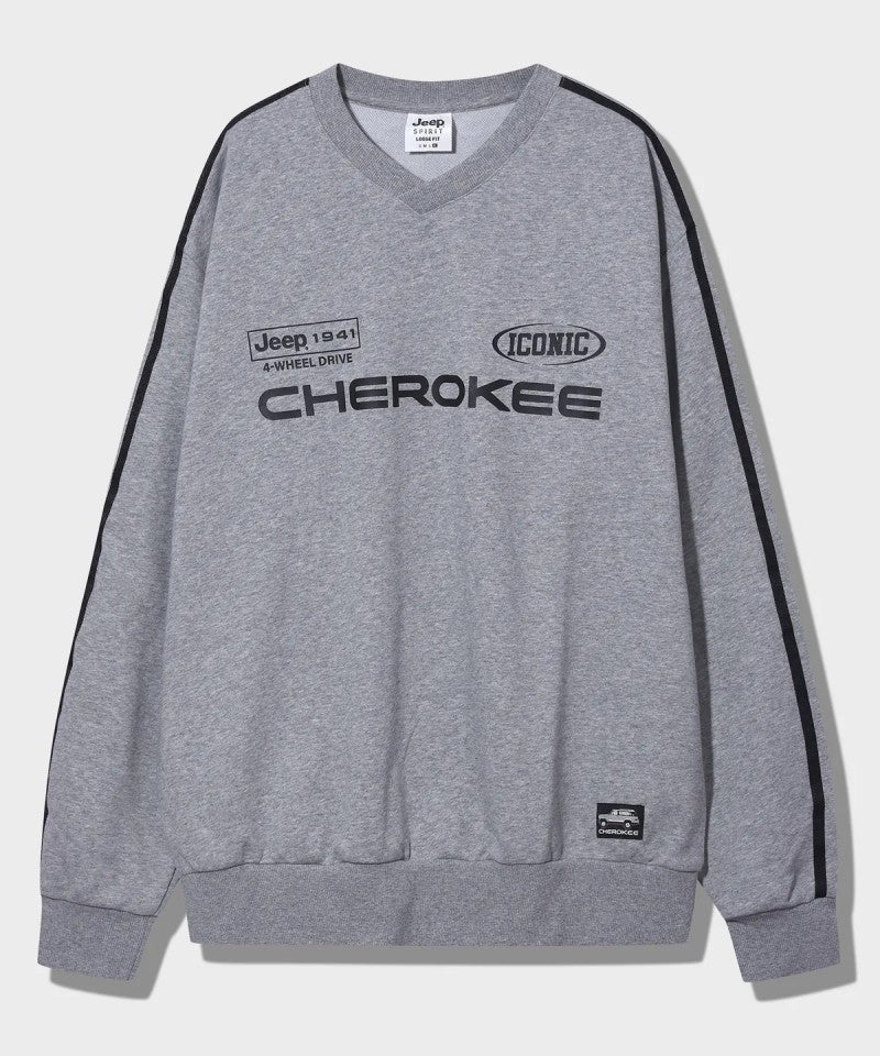 【WE ARE】韓國JEEP圓領大學T衛衣JP5TSU827