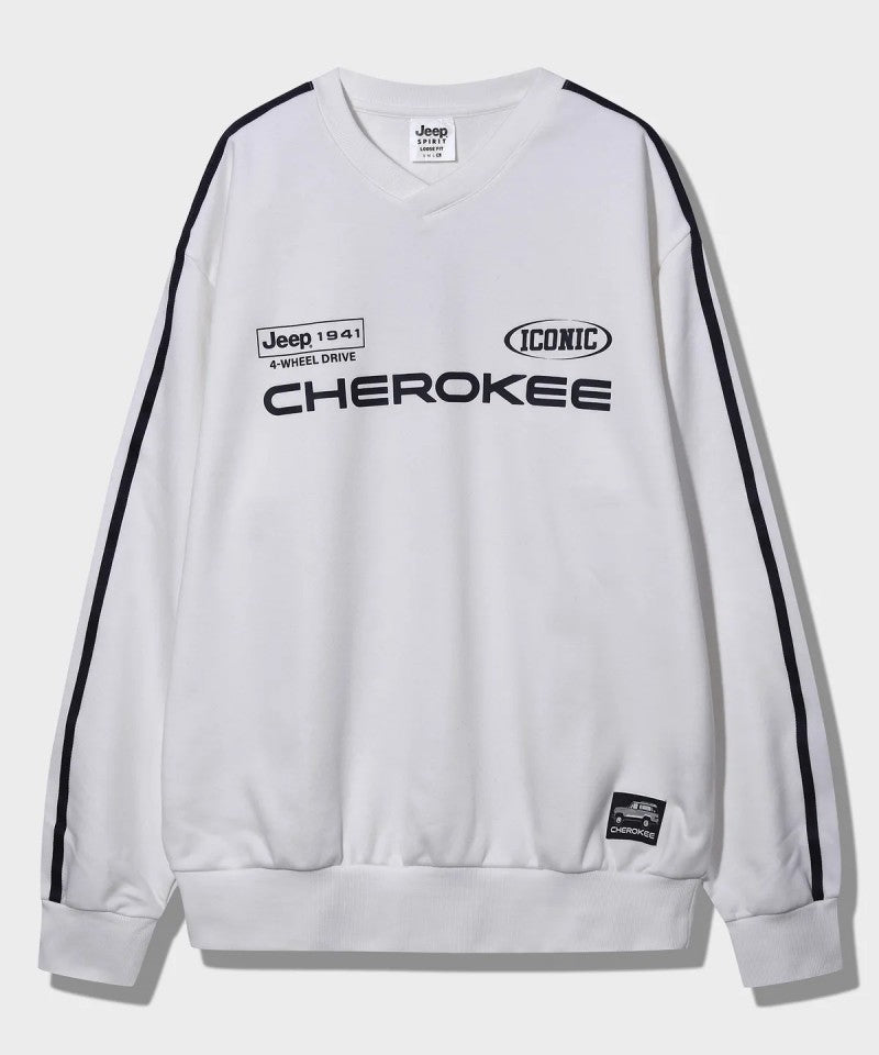 【WE ARE】韓國JEEP圓領大學T衛衣JP5TSU827