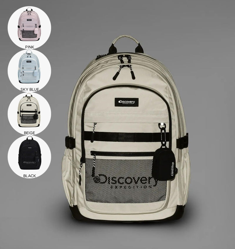 【WE ARE】Korea purchasing Discovery mesh backpack with small charm bag DXBK0024N