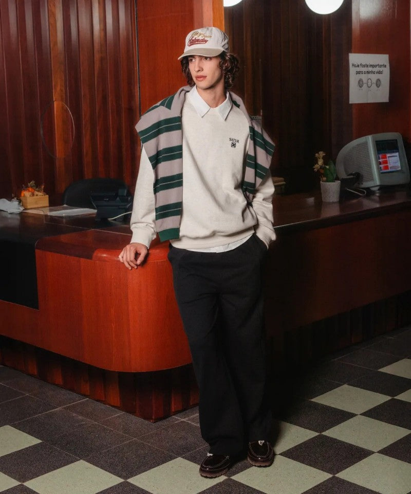 男款【WE ARE】韓國Satur圓領大學T衛衣SA261MTM01