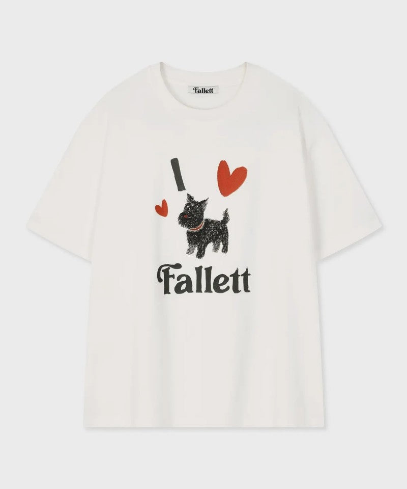 女款【WE ARE】韓國Fallett 狗狗短袖T恤FA2502ST15