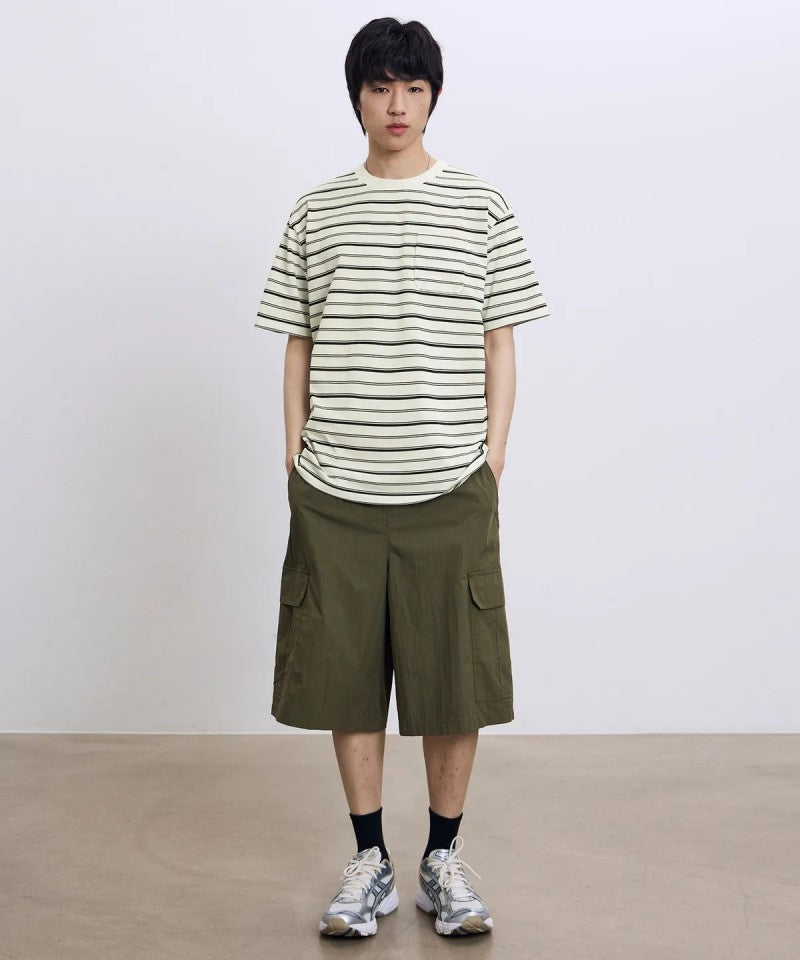 【WE ARE】韓國FILLUMINATE休閒條紋短袖T恤FBEUUST216