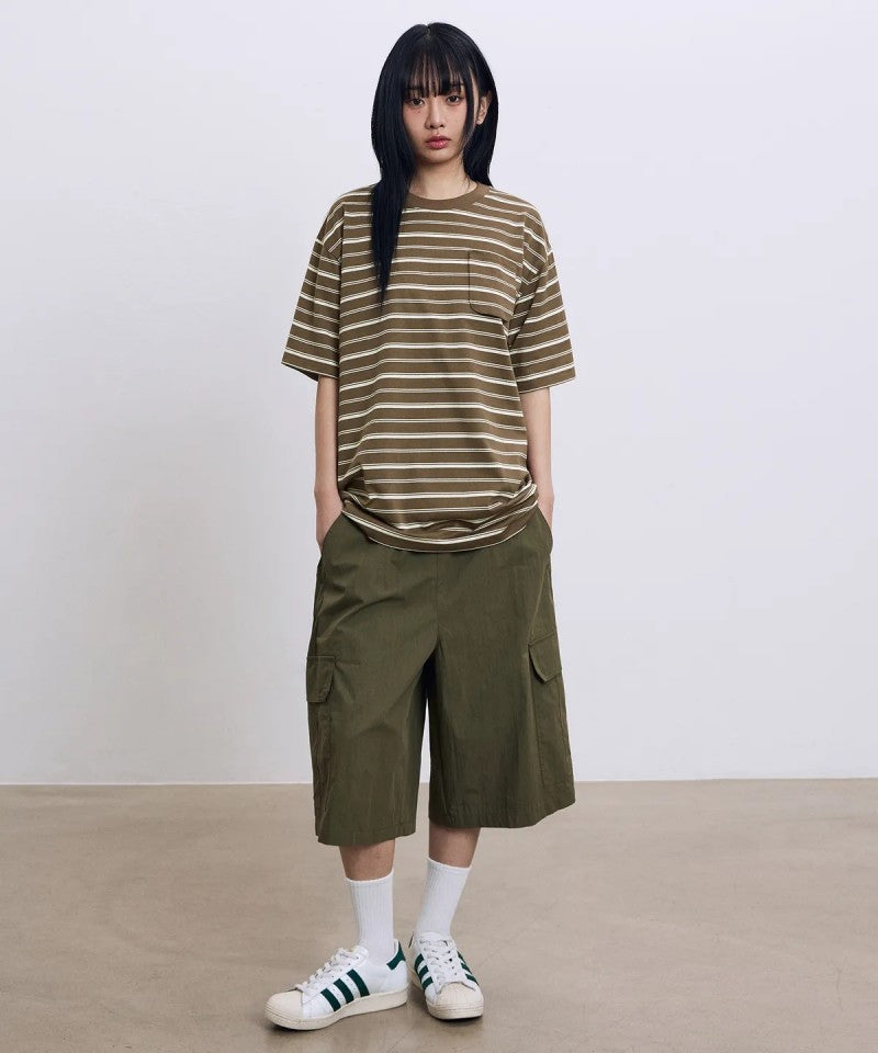 【WE ARE】韓國FILLUMINATE休閒條紋短袖T恤FBEUUST216