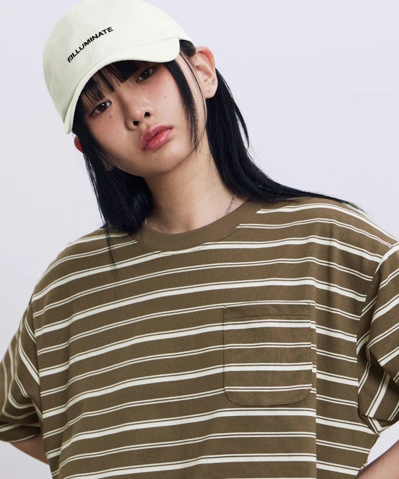 【WE ARE】韓國FILLUMINATE休閒條紋短袖T恤FBEUUST216