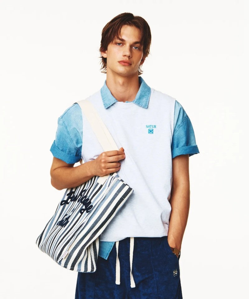 【WE ARE】韓國Satur休閒單肩購物袋SA255WAB06