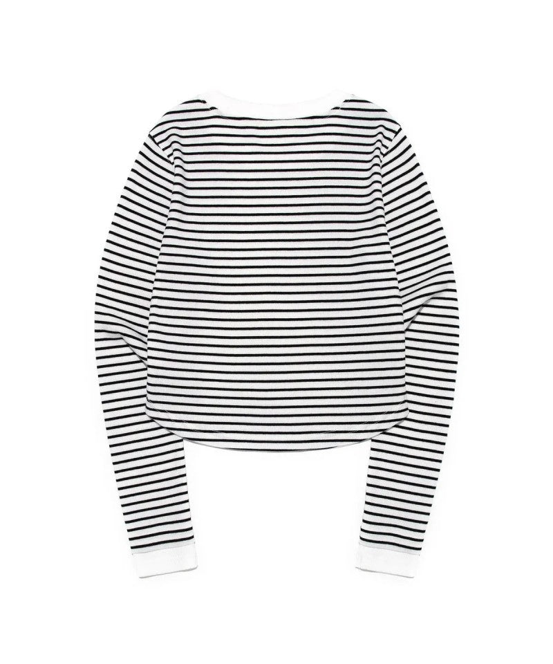 【WE ARE】韓國 LEE 條紋短版針織上衣  LE2503LT62