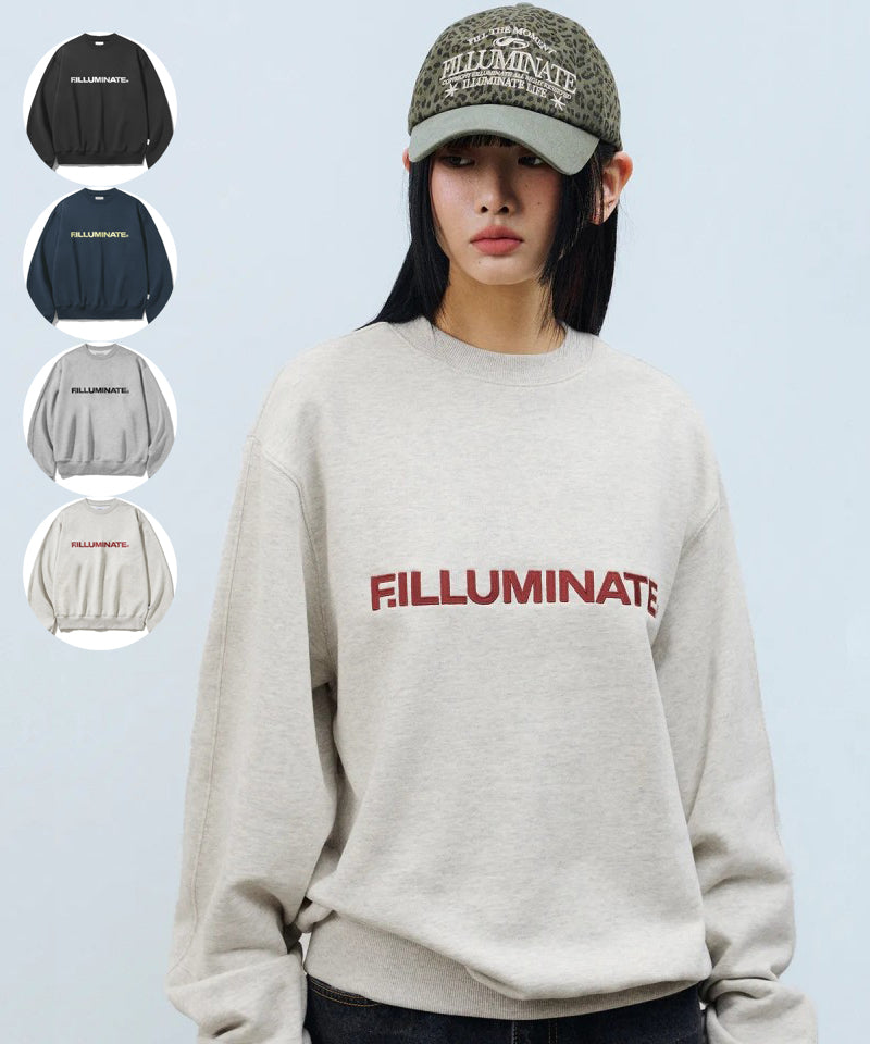 【WE ARE】韓國FILLUMINATE圓領字母大學T衛衣FBEFUTM004