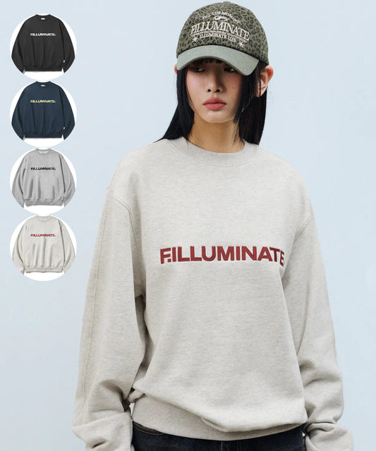 【WE ARE】韓國FILLUMINATE圓領字母大學T衛衣FBEFUTM004