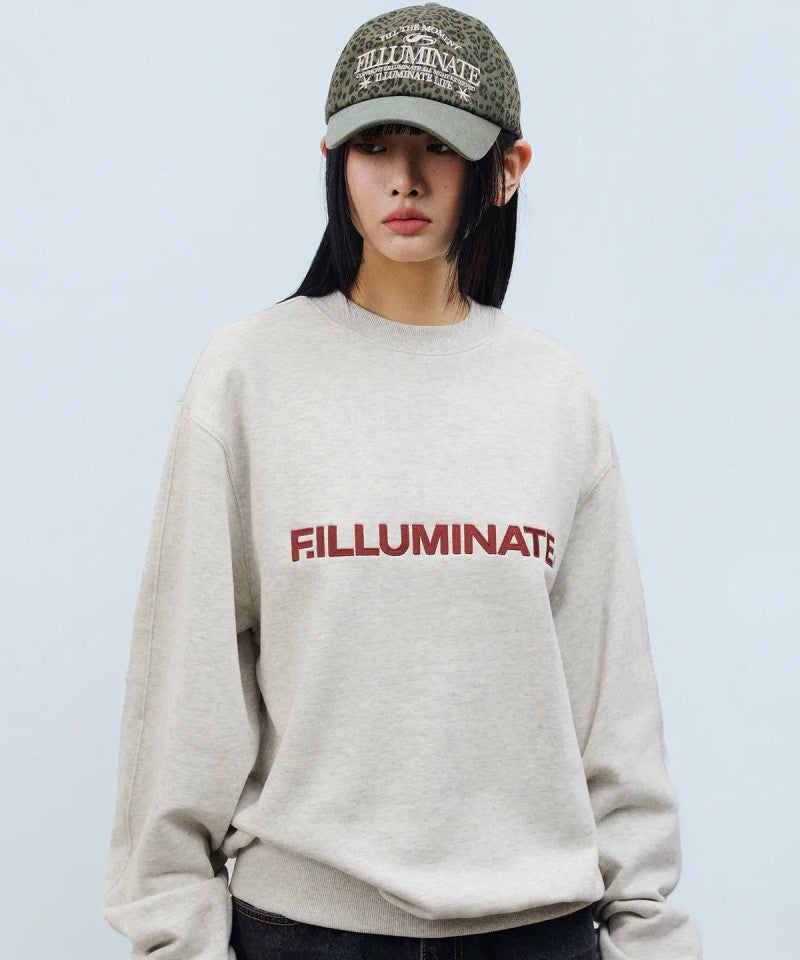 【WE ARE】韓國FILLUMINATE圓領字母大學T衛衣FBEFUTM004