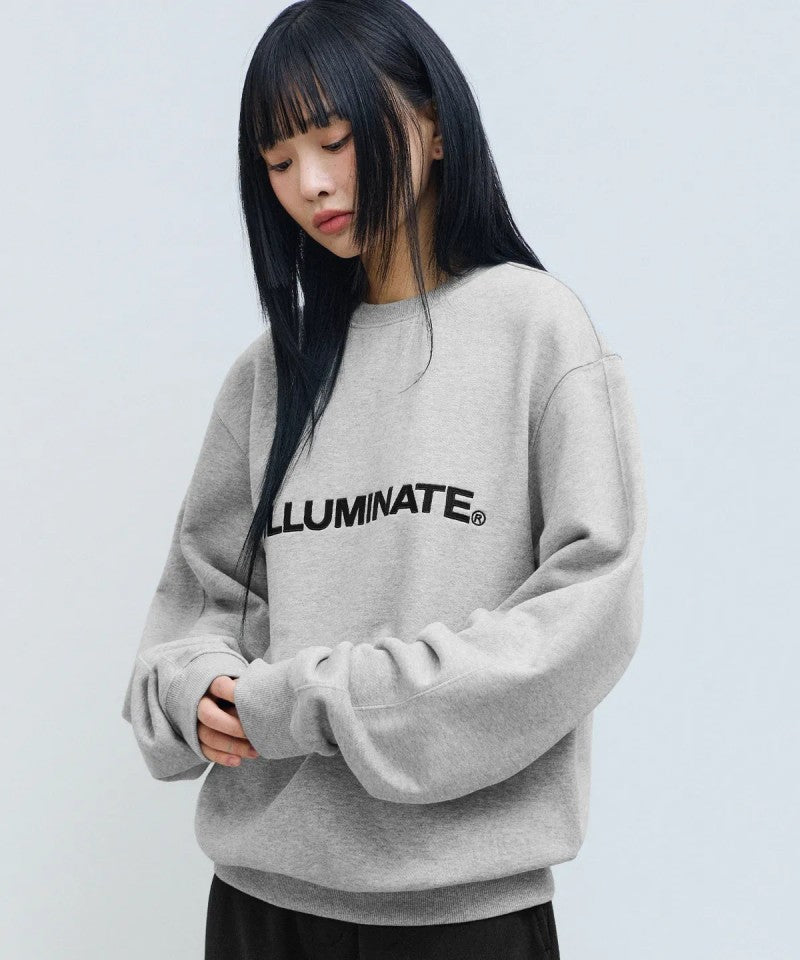【WE ARE】韓國FILLUMINATE圓領字母大學T衛衣FBEFUTM004