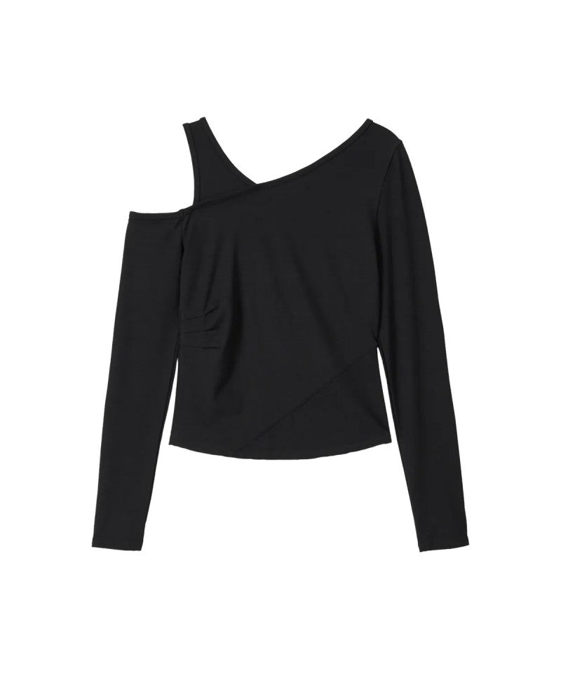 【WE ARE】韓國WAL WOOALONG 斜肩寬肩帶上衣 WL253JLT03W