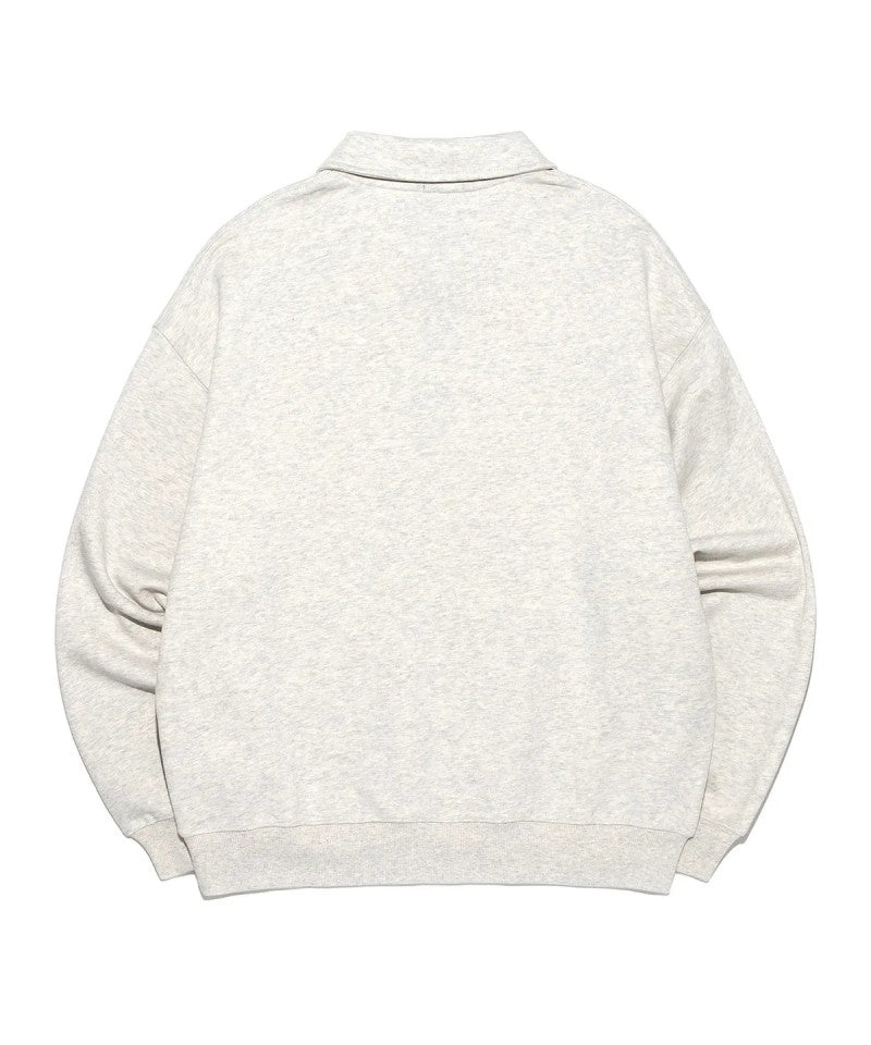 男女同款【WE ARE】韓國LEE半拉鏈領大學T衛衣LE2503CR09