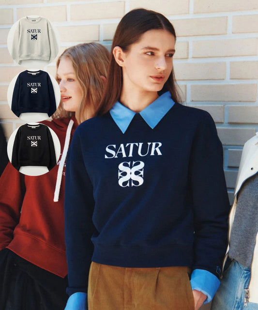 女款【WE ARE】韓國Satur休閒大學T衛衣SA253WTM05