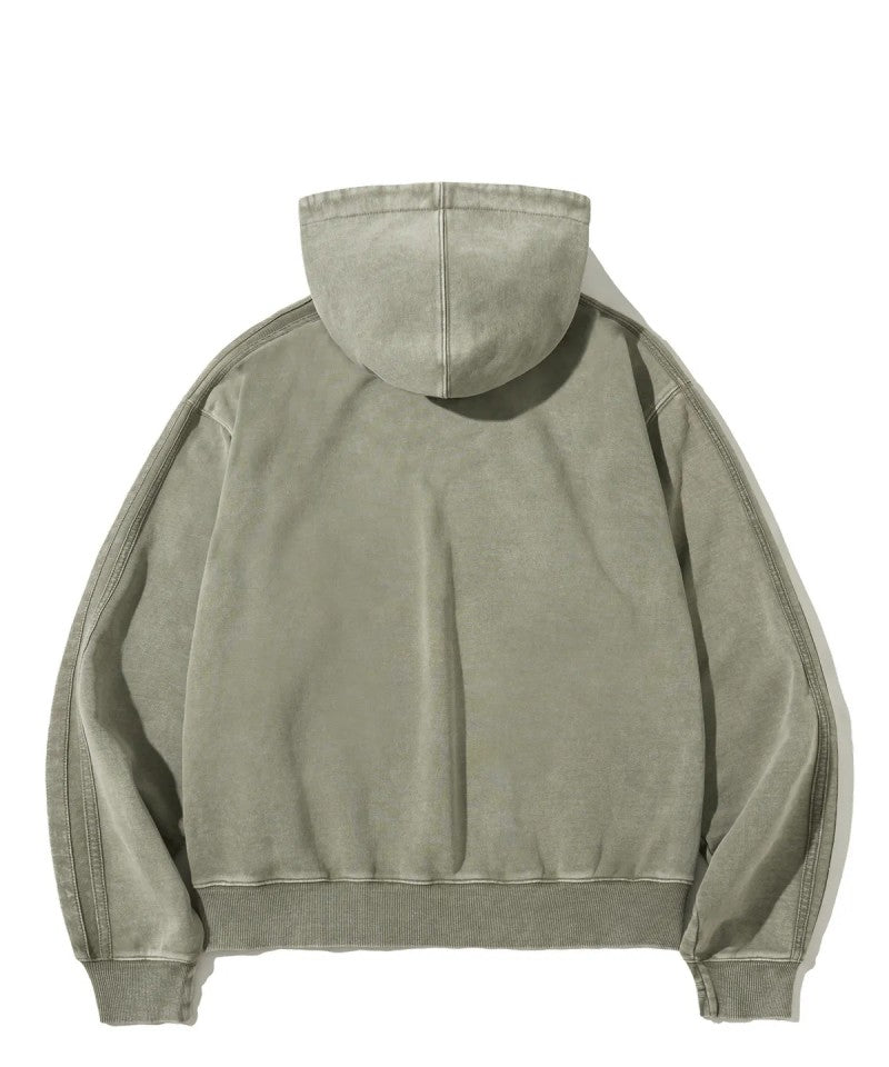 男女同款【WE ARE】韓國FILLUMINATE做舊連帽大學T衛衣FBEFUTH002