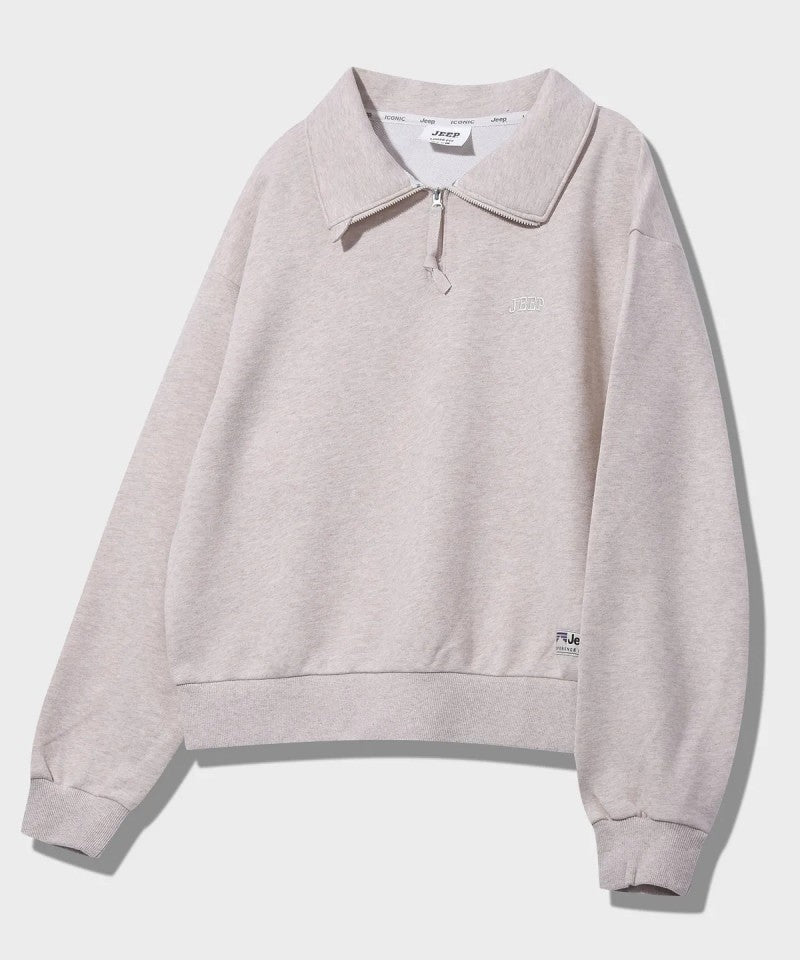 【WE ARE】韓國JEEP休閒半拉鏈領大學T衛衣JQ5TSF801