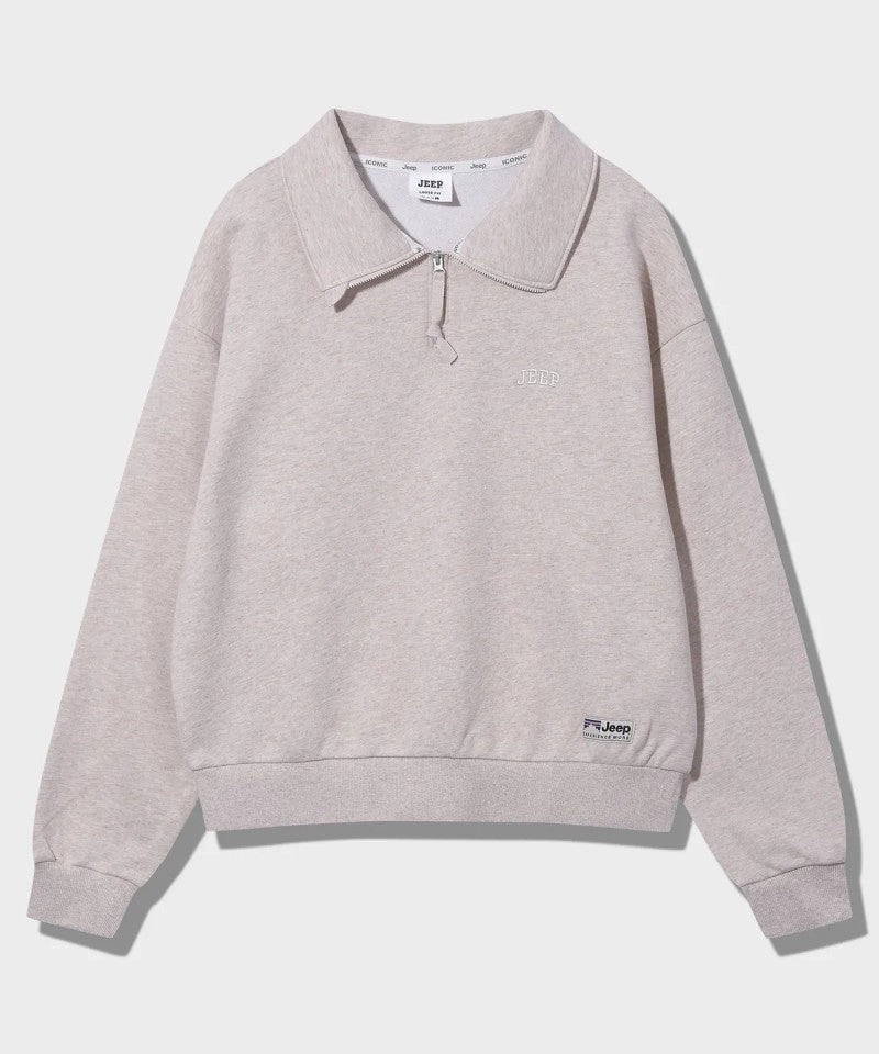 【WE ARE】韓國JEEP休閒半拉鏈領大學T衛衣JQ5TSF801