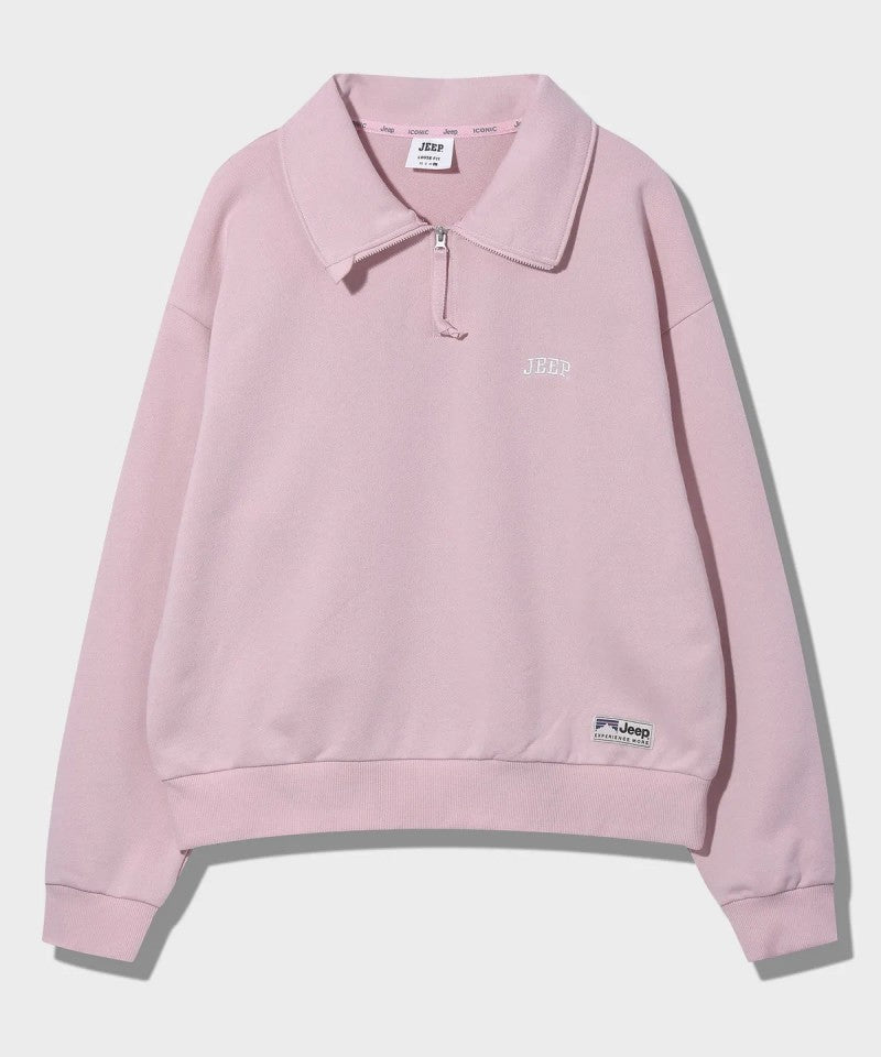 【WE ARE】韓國JEEP休閒半拉鏈領大學T衛衣JQ5TSF801