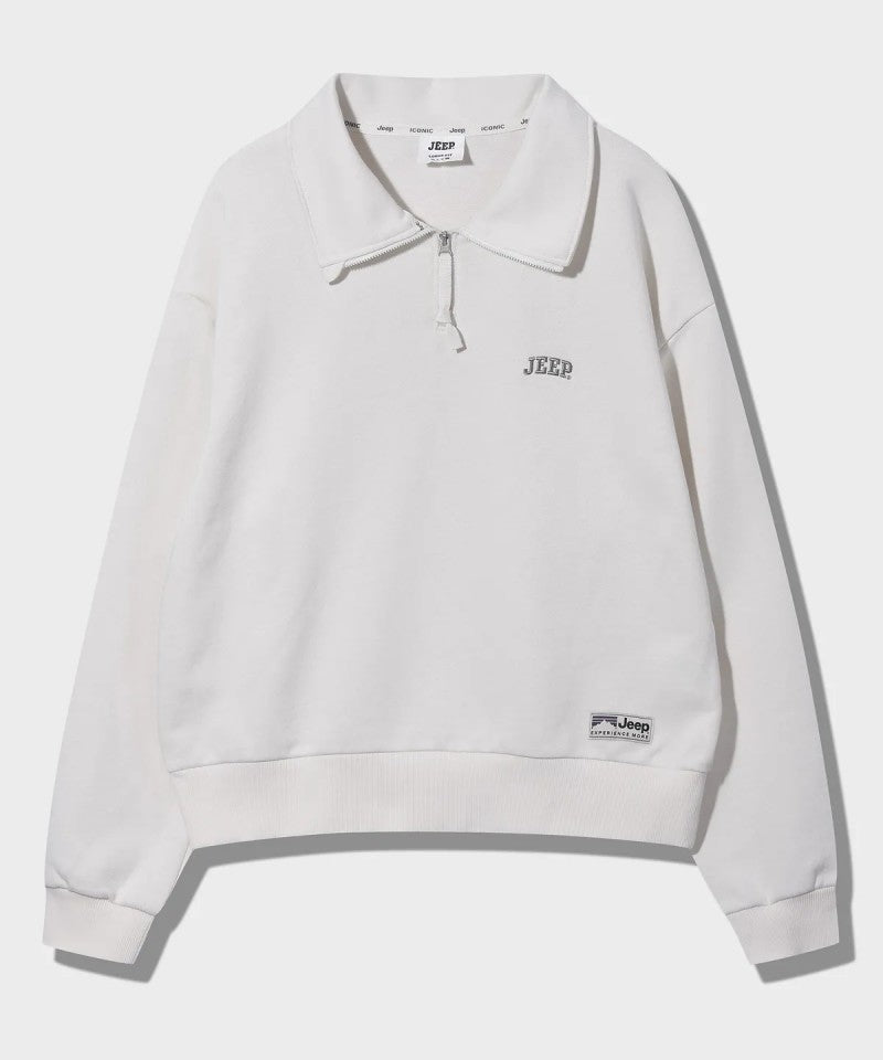 【WE ARE】韓國JEEP休閒半拉鏈領大學T衛衣JQ5TSF801