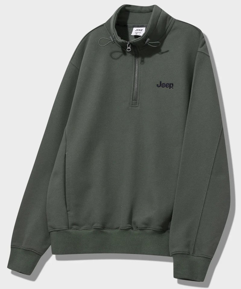 【WE ARE】韓國JEEP休閒半拉鏈領大學T衛衣JQ5TSU835