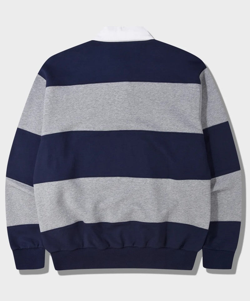 中性版【WE ARE】韓國JEEP 翻領寬條紋大學ＴJR5TSU825