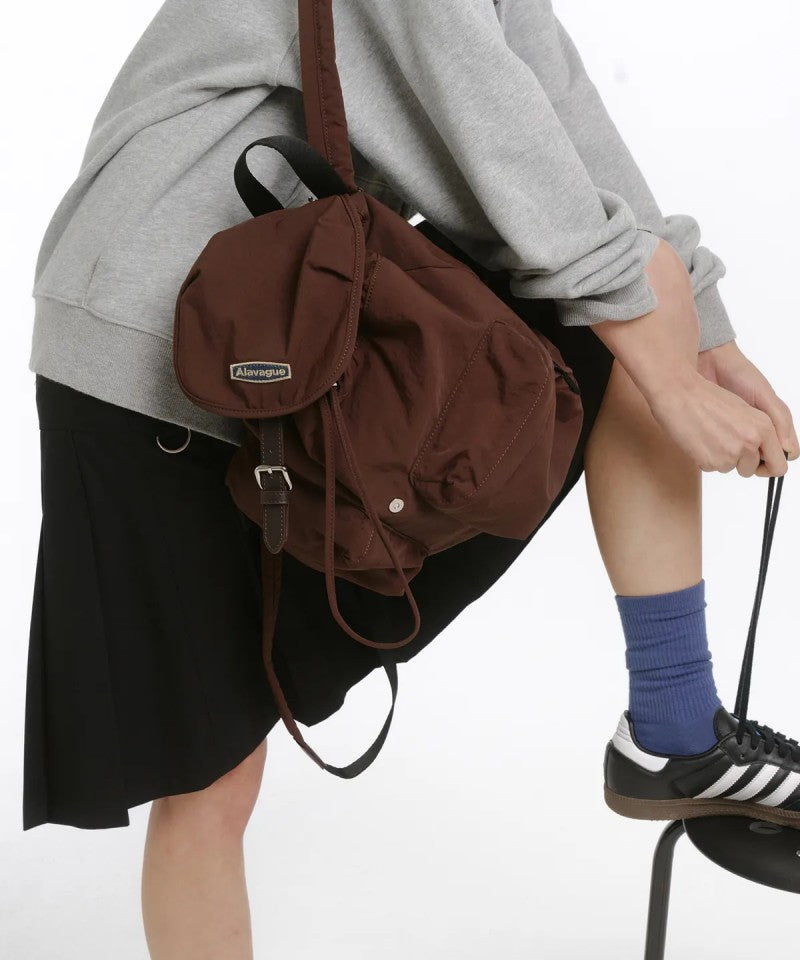 【WE ARE】韓國ALAVAGUE休閒雙肩背包폴라럭색 S