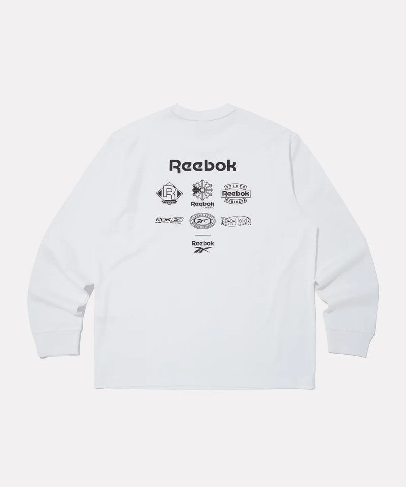 男款【WE ARE】韓國reebok logo膠印長袖Ｔ RETS5FL21