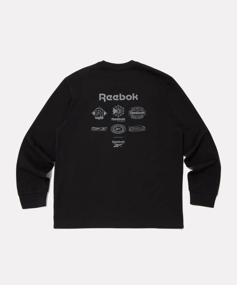 男款【WE ARE】韓國reebok logo膠印長袖Ｔ RETS5FL21